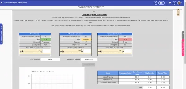 Interactive worksheet screenshot
